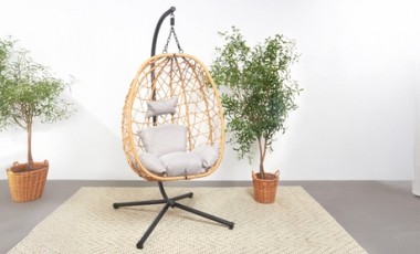 vente privée Fauteuil suspendu effet rotin Lima de Kocoon : Effet rotin naturel