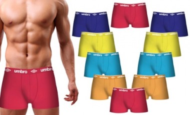 vente privée Pack de 5 ou 10 boxers de la marque Umbro pour homme