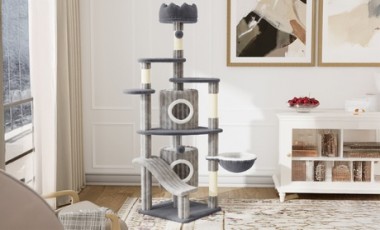 vente privée Arbre à chat : 53 cm / Gris clair