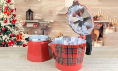 vente privée Cafetière Fantasia Tartan Rouge