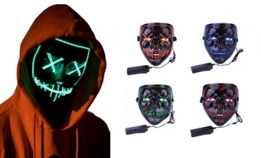 vente privée Masque lumineux LED The Purge : 2 / Vert