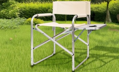 vente privée Chaise pliante avec plateau : Noir
