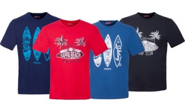 vente privée Lots de 2 ou 4 t-shirts Kappa à manches courtes et imprimé surf