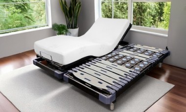 vente privée Sommier électrique Sensomatic Bi-technologie : 80 x 200 cm / Avec matelas