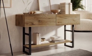 vente privée Console en acier Ferrol R1 motif pin