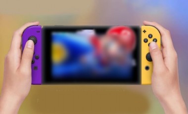 vente privée Set de 2 manettes de jeu pour Nintendo Switch : Violet et jaune