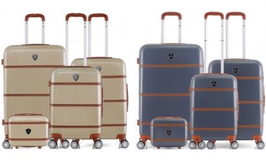 vente privée Set de 3 valises et 1 vanity de la marque Gentleman Farmer collection Walter : beige
