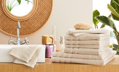 vente privée Pack complet serviettes éponge 10 pièces, 100 % coton, coloris au choix