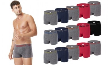 vente privée Lot de 4, 5, 10 ou 15 boxers pour hommes sans coutures de la marque Umbro