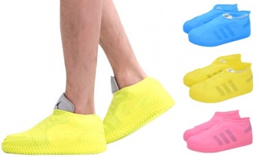 vente privée 1 ou 2 couvre-chaussures en silicone antidérapants et pliables, coloris au choix