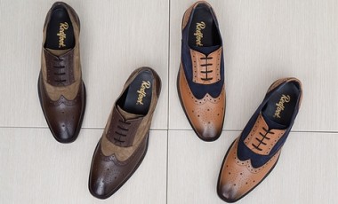 vente privée Derbies anglaises bi-matières en cuir Redfoot