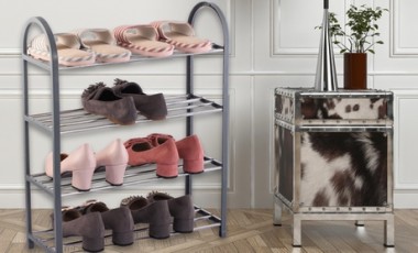 vente privée Étagère à chaussure plusieurs niveaux de Herzberg : Étagère à chaussure à 6 niveaux HG03329