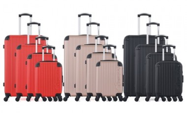 vente privée Lot de 4 valises Budapest-M de American Travel : Rouge