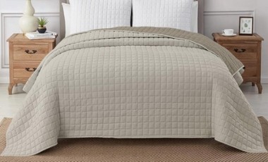 vente privée Couette adaptée aux 4 saisons : Carré et demi / Gris-Anthracite