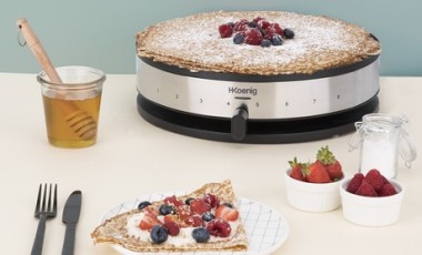 vente privée Crêpière électrique avec plaque de cuisson antiadhésive de 33 cm de la marque H. Koenig