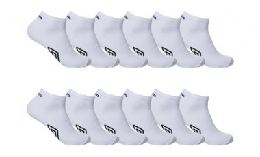 vente privée Lot de 6, 9 ou 12 paires de chaussettes basses Umbro pour homme, coloris et taille au choix