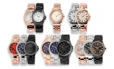 vente privée 1, 2, 3 ou 4 montres pour femme avec mouvement à quartz, coloris et quantité au choix