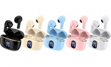 vente privée Écouteurs sans fil TWS Dallas avec étui de chargement : Rose