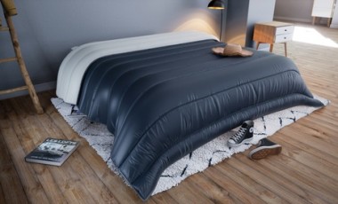 vente privée Couette bicolore 300 g Brume : 260 x 240 cm