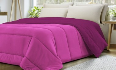 vente privée Couette d hiver bicolore : Crème-sable / 220 x 260 cm