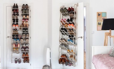 vente privée Étagère à chaussures murale et porte 36 paires gain d'espace, facile à monter