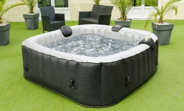 vente privée Spa gonflable carré 4 ou 6 personnes de la marque Ospazia : 4 personnes