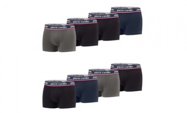 vente privée Lot de 8 boxers homme en coton French Pierre Cardin : XL