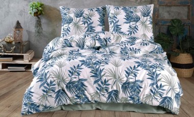 vente privée Parure de lit imprimé Tropical avec housse de couette et taie d oreiller : 240 x 260 cm