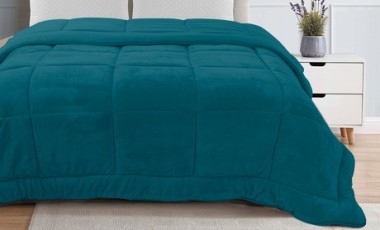 vente privée Couette douce et hypoallergénique en flanelle : 220 x 260 cm / Beige