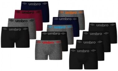 vente privée Lot de 4 ou 5 boxers pour hommes sans couture de la marque Umbro, taille au choix
