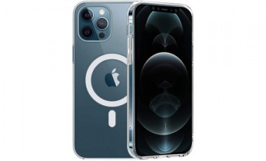 vente privée Coque transparente pour iPhone avec cercle magnétique de chargement intégré