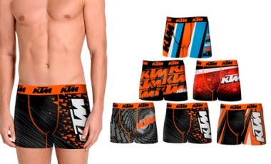 vente privée Pack de 6 ou 12 boxers KTM en microfibre