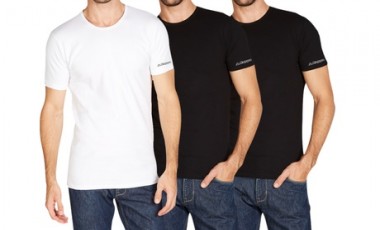 vente privée Lot de 3 ou 6 t-shirts pour hommes en coton thermique de Kappa, coloris au choix