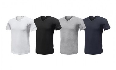vente privée T-shirt Sergio Tacchini avec col V : 6 / XXL / Noir