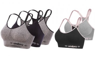 vente privée Lot de 2 ou 3 brassières sans couture pour femmes de la marque Umbro