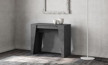 vente privée Console Anvar extensible en table à manger : 5 rallonges / Chêne naturel