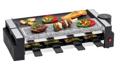 vente privée Grill à raclette avec plaque en fer pivotante