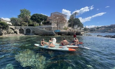 vente privée Tour guidé de 4h en vélo électrique puis paddle pour 2 personnes