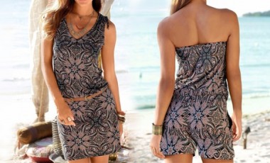 vente privée Robe et/ou combishort à imprimé cachemire, taille au choix, livraison offerte