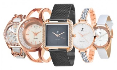 vente privée Montres SC Crystal ornées de cristaux scintillants, modèle au choix