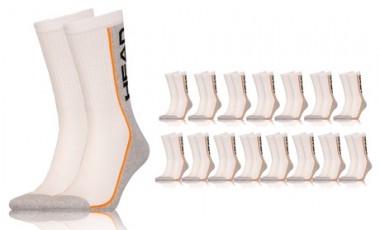 vente privée Pack de 6, 12 ou 15 chaussettes de la marque Head pour Homme