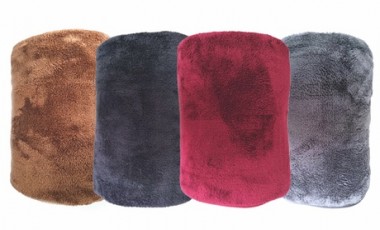 vente privée Plaid Wellsoft uni en polaire 100% polyester taille au choix : 150 x 200 cm / Anthracite