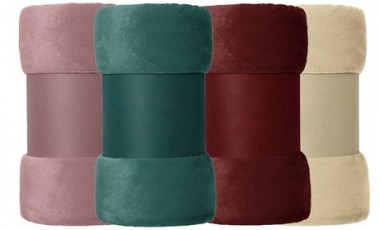 vente privée Plaid en microfibre : 130 x 160 / Beige