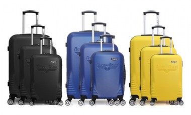 vente privée Lot de 3 valises DC American Travel : Doré