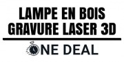 vente privée LAMPE EN BOIS ET GRAVÉE AU LASER 3D