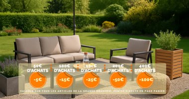 vente privée AMBIANCE TERRASSE & DÉTENTE