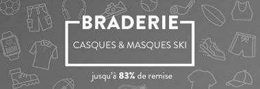 vente privée BRADERIE CASQUES & MASQUES SKI