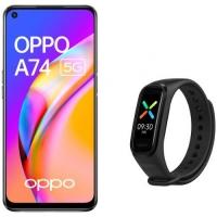 Promo rueducommerce Oppo - A74 5G 128Go Noir + Bracelet connecté Band Sport Noir