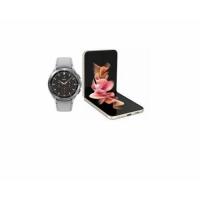 Promo rueducommerce Samsung - Galaxy Z Flip 3 - 5G - 128 Go - Crème + Galaxy Watch4 Classic - 42 mm - Bluetooth - Argent