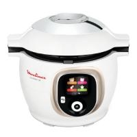 Promo rueducommerce Moulinex - Cookeo+ 150 recettes Blanc Doré - CE851A10 + Housse pour Cookeo - XA607800 - Noir + Lot de 6 verrines pour Cookeo - XA606000 + Moule à gâteaux pour cookeo - XA609001 - Noir